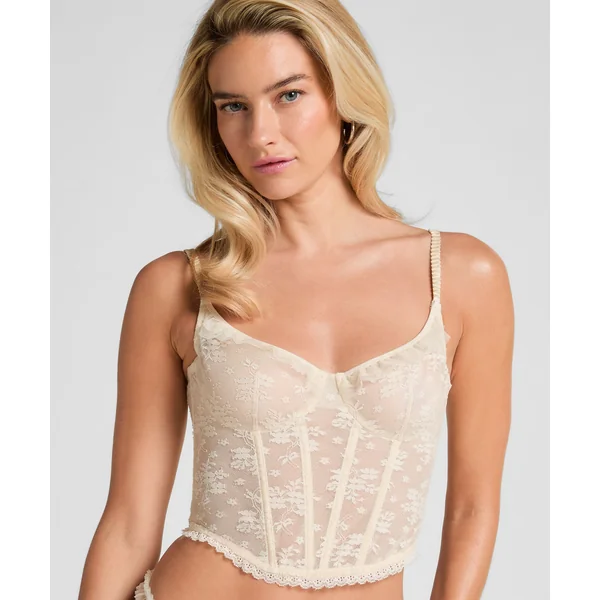 Soutien-gorge à armatures non rembourré longline Darcy - Blanc