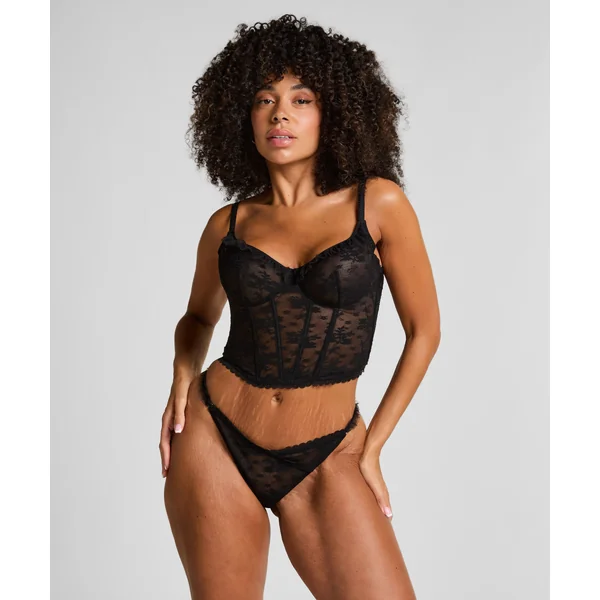 Soutien-gorge à armatures non rembourré longline Darcy - Noir