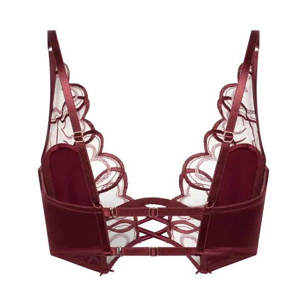 Soutien-gorge à armatures non rembourré longline Olivia - Rouge