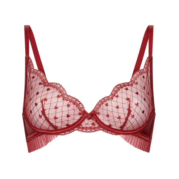 Soutien-gorge à armatures non-préformé Cordelie - Rouge