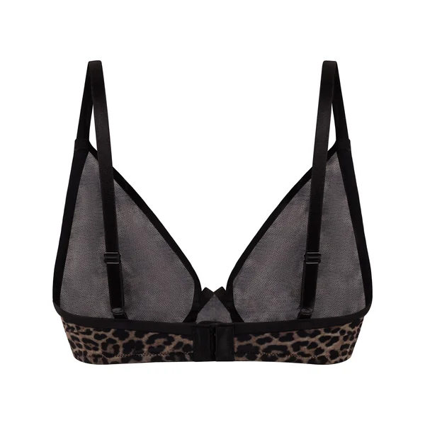Soutien-gorge à armatures non-préformé léopard Tara - Noir