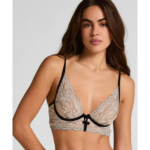 Soutien-gorge à armatures non-rembourré longline Agnes - Blanc