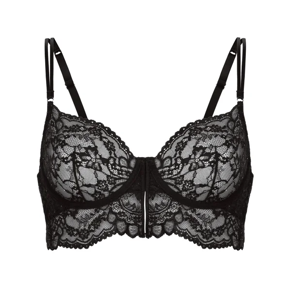 Soutien-gorge à armatures non-rembourré longline Sabrina - Noir