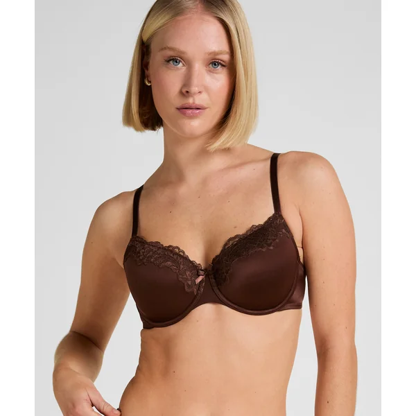 Soutien-gorge à armatures préformé Lace & Shine - Marron