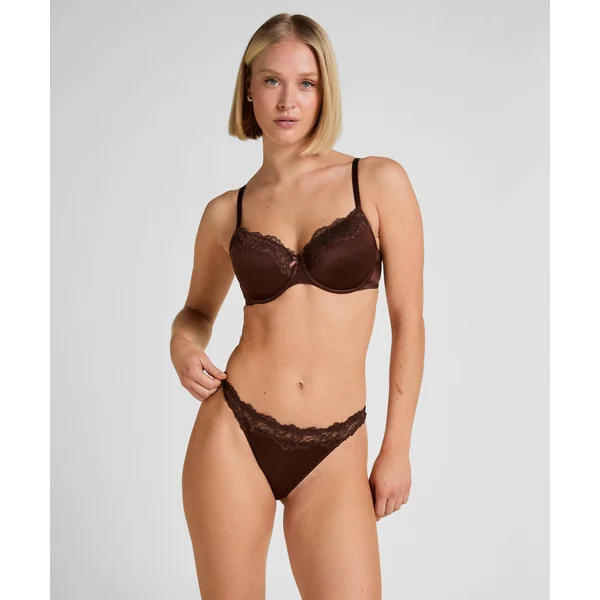 Soutien-gorge à armatures préformé Lace & Shine - Marron