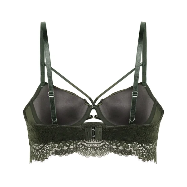 Soutien-gorge à armatures rembourré longline Amara - Vert