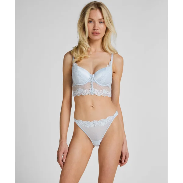 Soutien-gorge à armatures rembourré longline Laila - Bleu