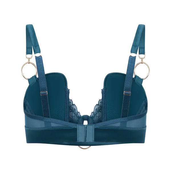 Soutien-gorge à armatures rembourré longline Marjolein - Bleu
