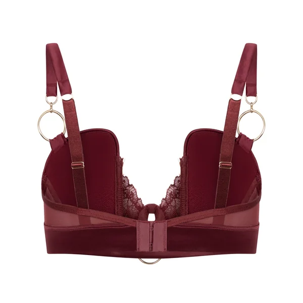 Soutien-gorge à armatures rembourré longline Marjolein - Rouge