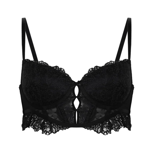 Soutien-gorge à armatures rembourré longline Posie - Noir