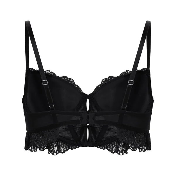 Soutien-gorge à armatures rembourré longline Posie - Noir