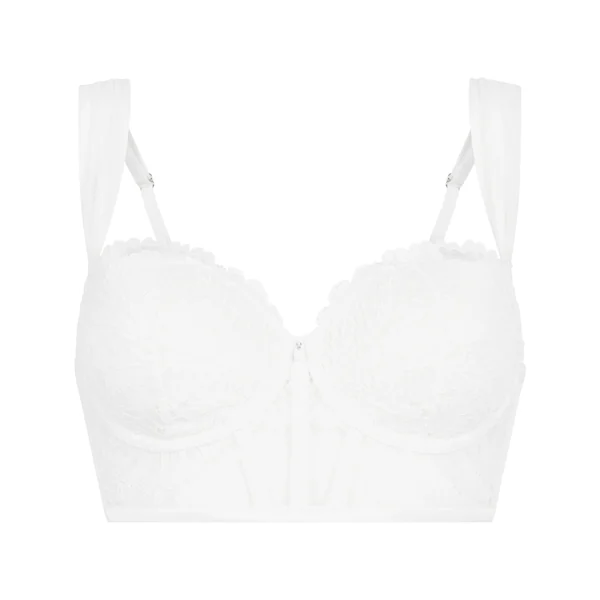 Soutien-gorge à armatures rembourré longline Whitney - Blanc