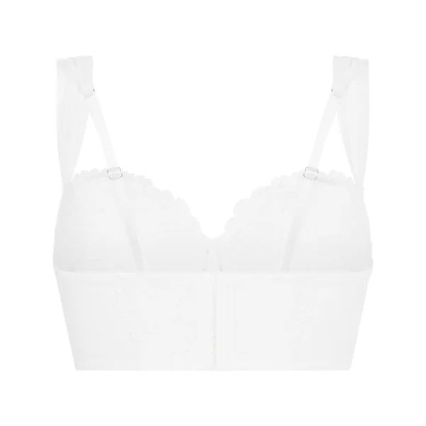 Soutien-gorge à armatures rembourré longline Whitney - Blanc