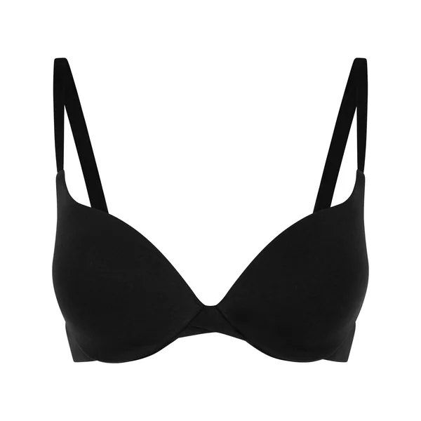 Soutien-gorge à armatures rembourré push-up en coton - Noir