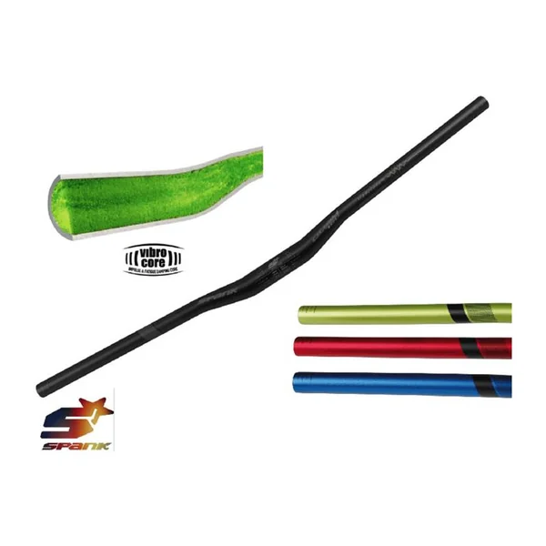 SPANK Cintre OOZY Trail 780 Vibrocore, rise 15mm, noir/gris
