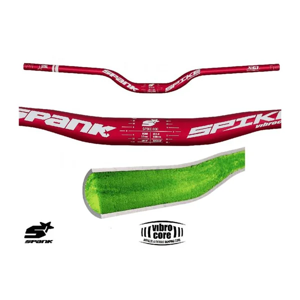 SPANK Cintre Spank SPIKE 800 Vibrocore, rise 50mm Rouge/blanc