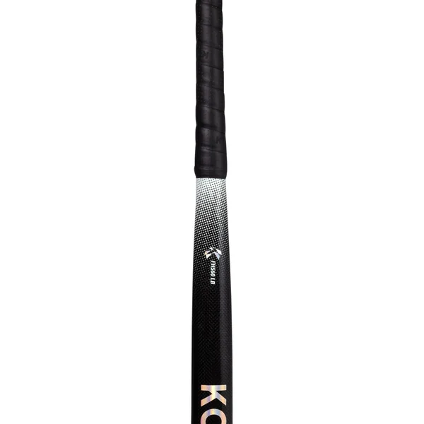 Stick de hockey sur gazon adulte confirmé low bow 60% carbone FH560 noir gris