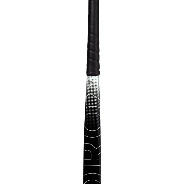Stick de hockey sur gazon adulte débutant fibre de verre midbow FH100 noir blanc