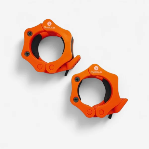 Stop disque barre olympique orange X2 Sveltus