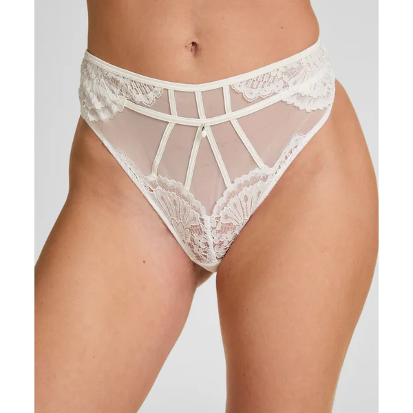 String avec porte-jarretelles Withney - Blanc