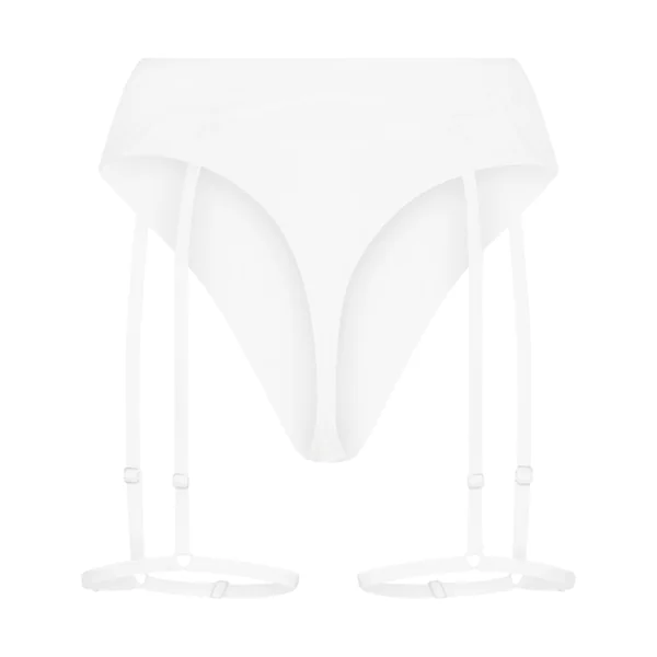 String avec porte-jarretelles Withney - Blanc