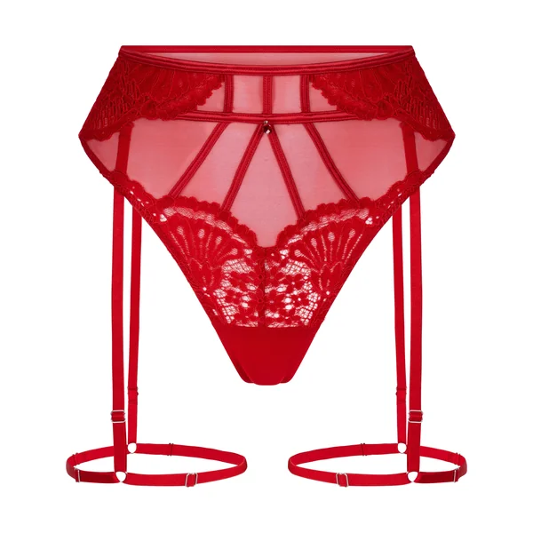 String avec porte-jarretelles Withney - Rouge