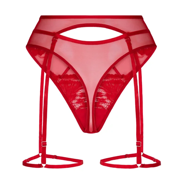 String avec porte-jarretelles Withney - Rouge