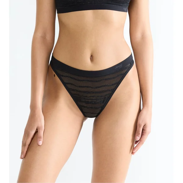 String en dentelle noir Sloggi Free Evolve