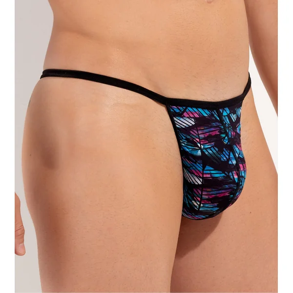 String homme imprimé Rock Noir