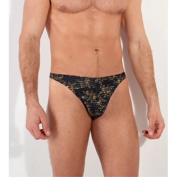 String homme semi transparent Iraty imprimé kaki