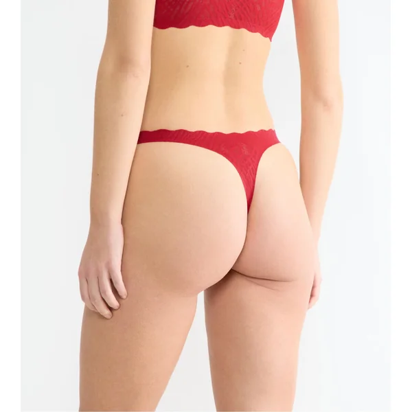 String rouge en dentelle extensible Zero Feel Bliss Shangai Red