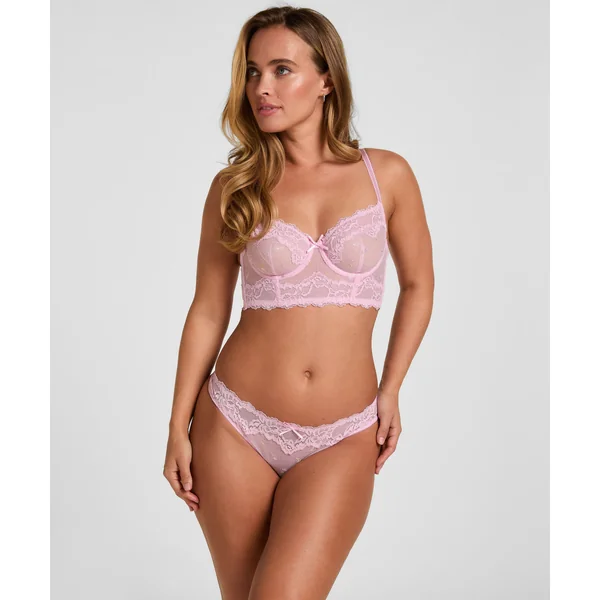 String Taille Haute Camellia - Rose