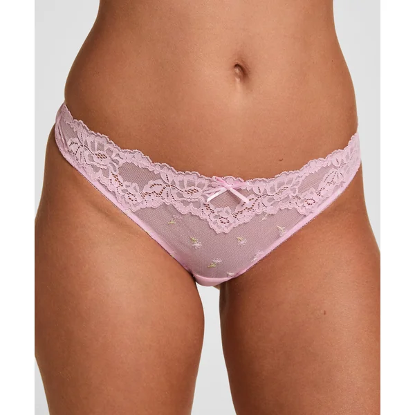 String Taille Haute Camellia - Rose