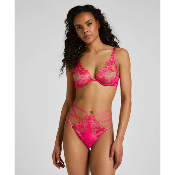 String Taille Haute Highleg Beatrice - Rose