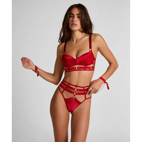 String taille haute échancré Noeki - Rouge