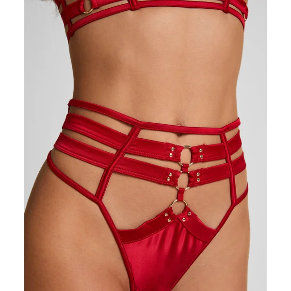 String taille haute échancré Noeki - Rouge