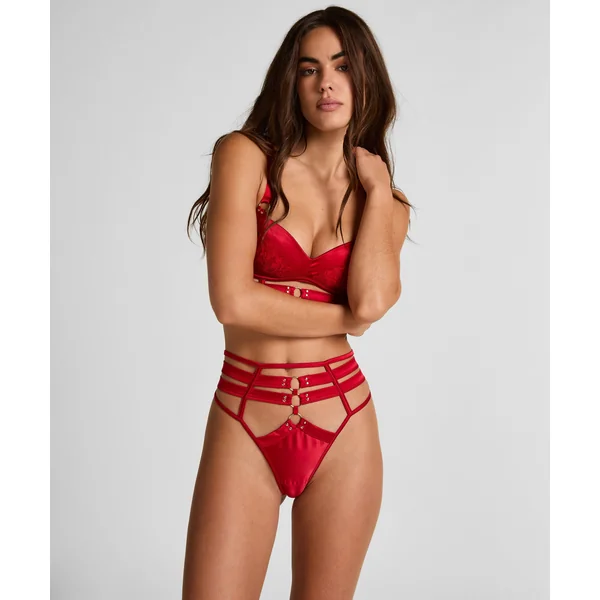 String taille haute échancré Noeki - Rouge