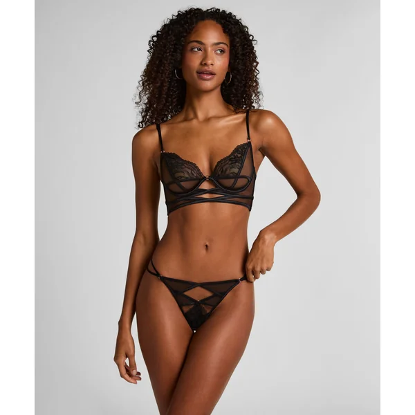 String échancré Amel - Noir