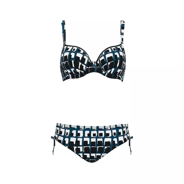 Sunflair - Ensemble Bikini 2 pièces avec cerceau D Blanc et Noir 10