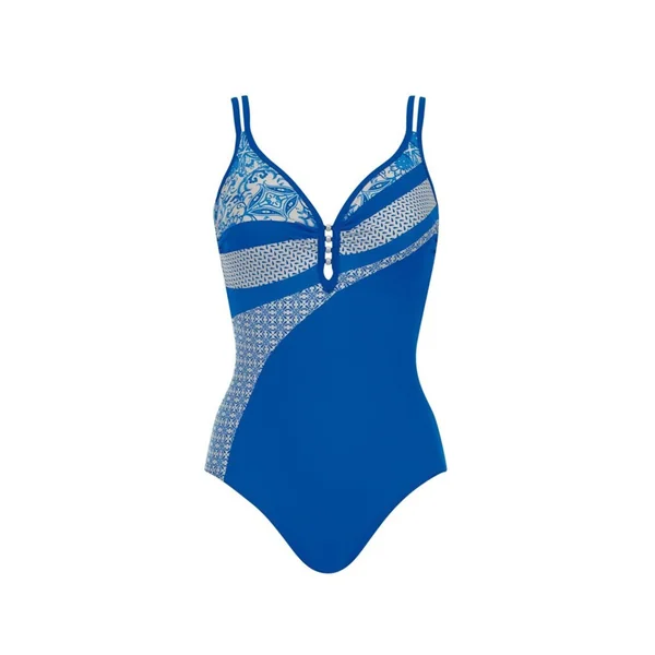 Sunflair - Maillot une piece avec col V B Bleu 10