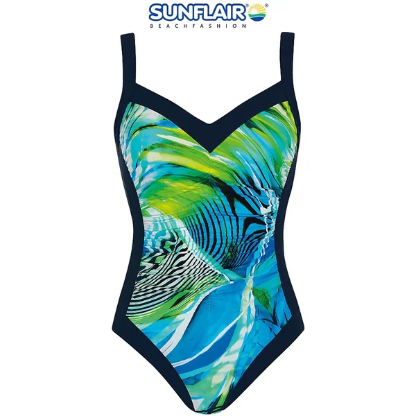 Sunflair - Maillot une pièce avec motifs et bretelles ajustables F Turquoise 14