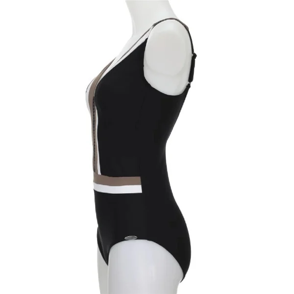 Sunflair - Maillot une pièce plongeant avec bretelles ajustables D Noir 14
