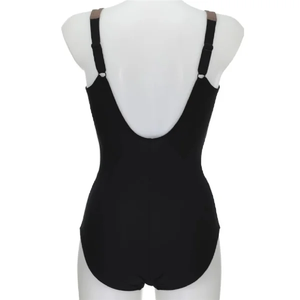Sunflair - Maillot une pièce plongeant avec bretelles ajustables D Noir 14