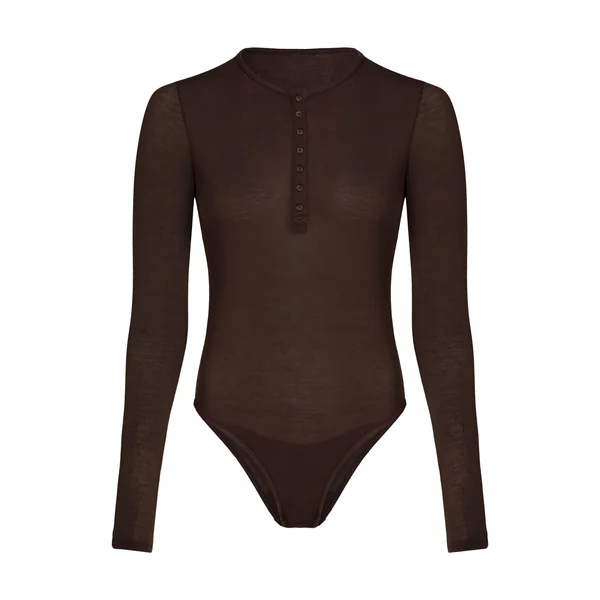 super soft Body haut avec cachemire - Marron