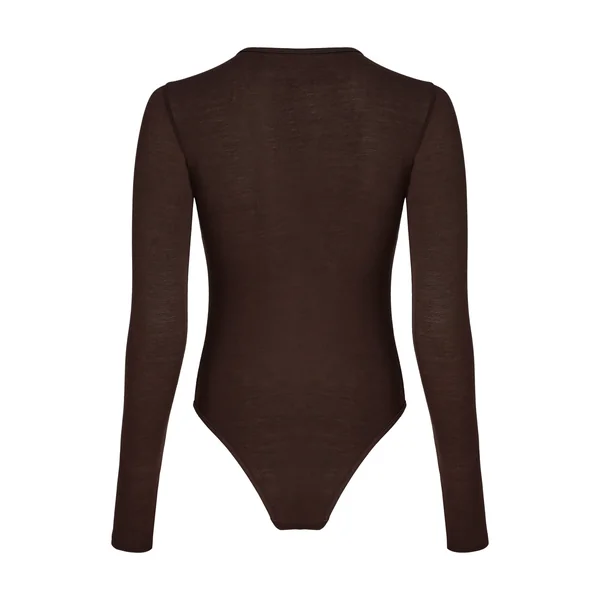 super soft Body haut avec cachemire - Marron