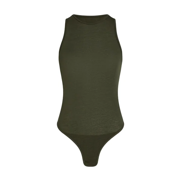 super soft Body haut avec cachemire - Vert