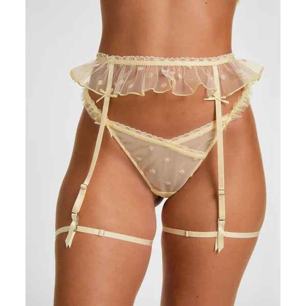 Suspenderbelt Flora - Jaune