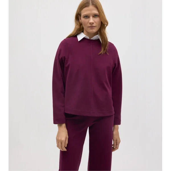 Sweat chaud à manches longues Rouge Berry femme