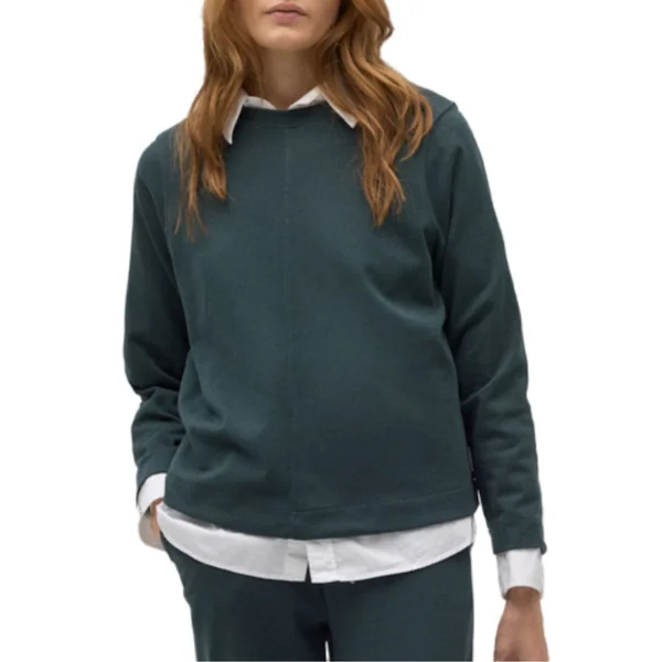 Sweat chaud à manches longues Vert Pin femme