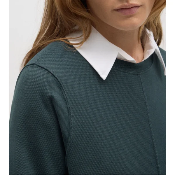 Sweat chaud à manches longues Vert Pin femme